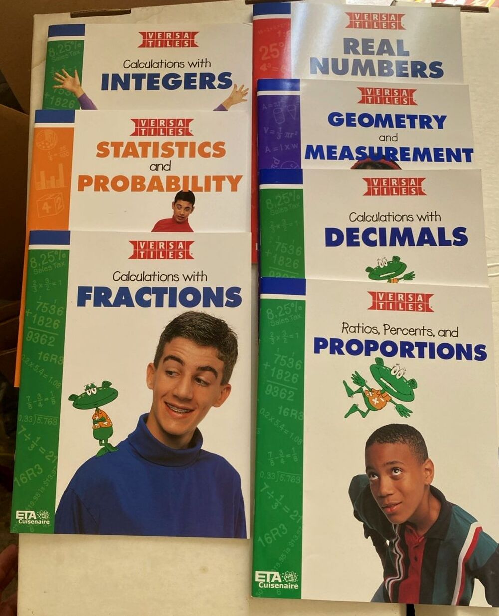 ETA VersaTiles Math Lab Level 8 – Set of 7 Books | Homeschool & Classroom Ready
